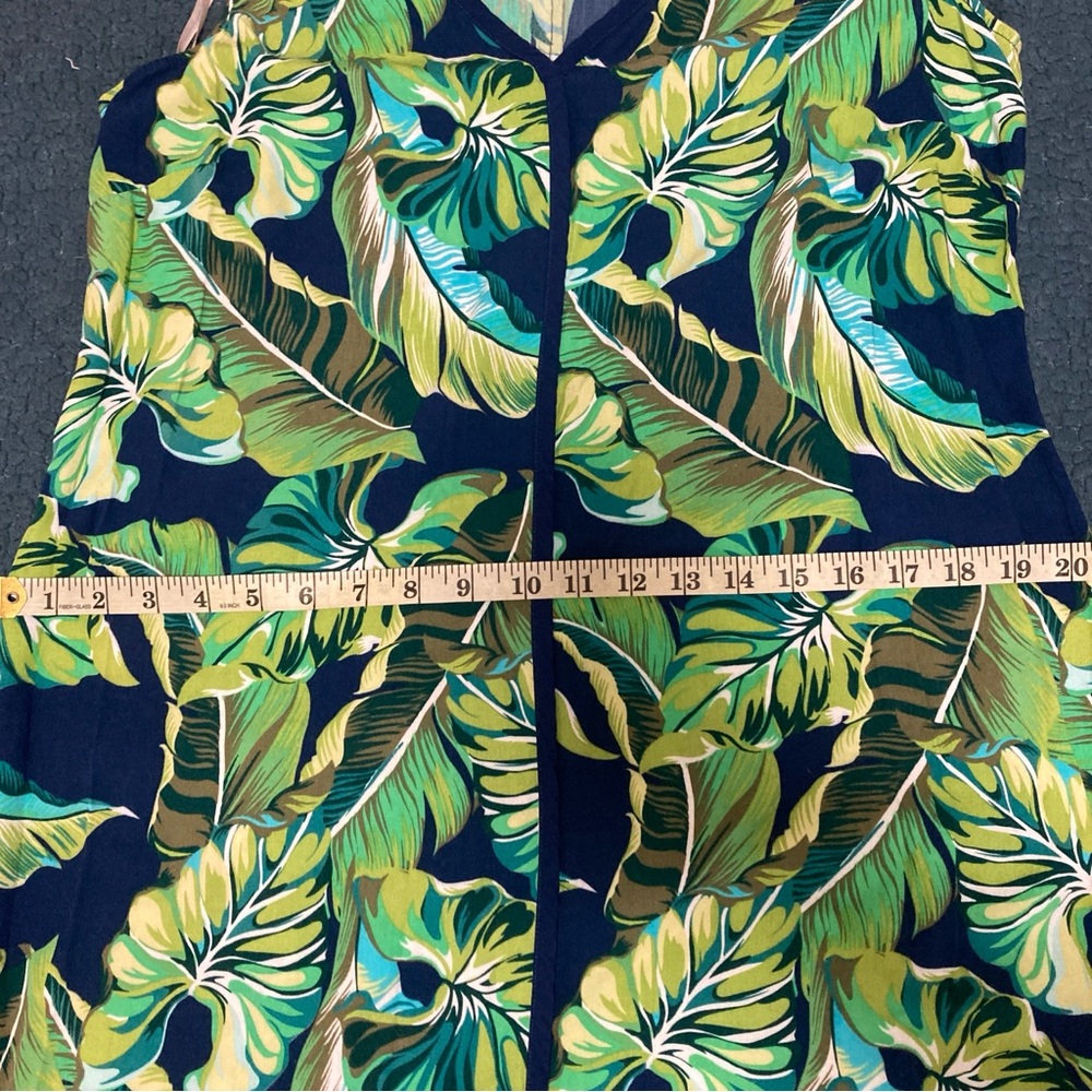 Tommy Bahama Midi Dress Floral Women Blue Green Long Casual M sleeveles - Picture 10 of 16